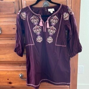 Peek Girl’s size 12 or XL burgundy tunic EUC